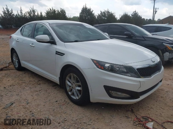 2013 Kia Optima LX with VIN KNAGM4A76D5374463, listed as a IAAI auction lot 42007879 with 167,445 mi miles. Bid and sale history available at carsss.com. Image 1.