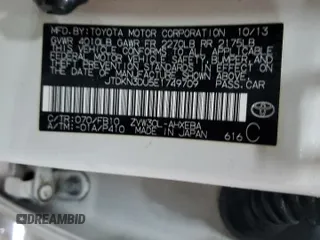 2014 Toyota Prius Four with VIN JTDKN3DU5E1749709, listed as a Copart auction lot 44816795 with 122,679 mi miles and Salvage Title. Bid and sale history available at DreamBid. Image 12.