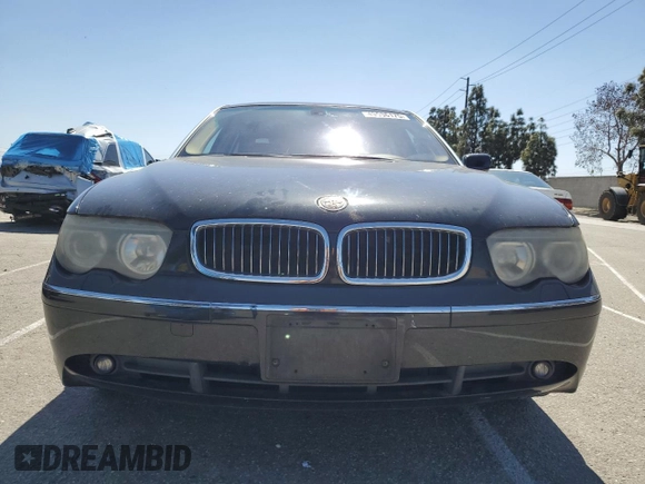 2002 BMW 7 Series 745Li with VIN WBAGN63472DR00064, listed as a Copart auction lot 49536175 with 97,737 mi miles and Clean Title. Bid and sale history available at carsss.com. Image 5.