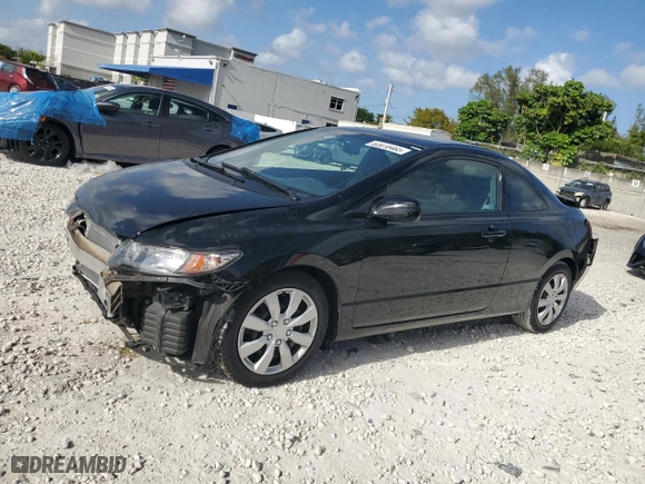 2010 Honda Civic Cpe LX with VIN 2HGFG1B63AH528482, listed as a Copart auction lot 52070465 with 160,574 mi miles and Salvage Title. Bid and sale history available at carsss.com. Image 1.