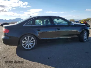 2013 Audi A4 Premium Plus with VIN WAUFFAFL3DN047030, listed as a Copart auction lot 80954034 with 0 mi miles and Salvage Title. Bid and sale history available at carsss.com. Image 3.