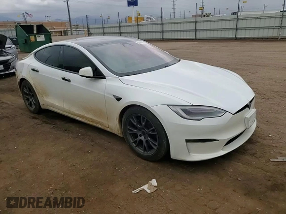 2022 Tesla Model S Plaid with VIN 5YJSA1E69NF461067, listed as a Copart auction lot 50060685 with 46,785 mi miles and Salvage Title. Bid and sale history available at DreamBid. Image 11.