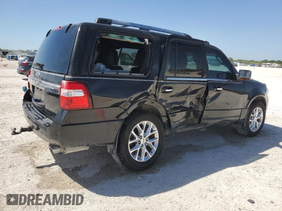 2015 Ford Expedition Limited z VIN 1FMJU1KT4FEF10655, wystawiony jako Copart lot #49400295 z przebiegiem 143 998 mil mil oraz Szkoda całkowita • Salvage title. Historia ofert i sprzedaży dostępna na DreamBid. Obrazek 3.