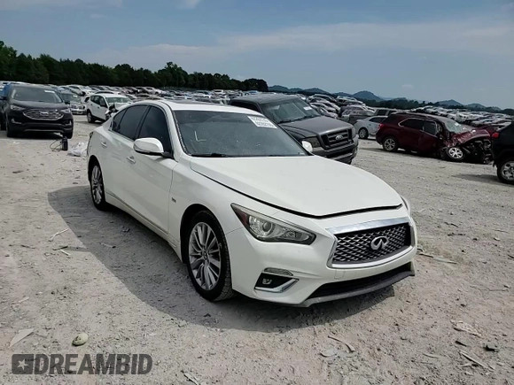 2018 Infiniti Q50 Luxe with VIN JN1EV7AP4JM352281, listed as a Copart auction lot 62262735 with 148,158 mi miles and Salvage title. Bid and sale history available at DreamBid. Image 13.