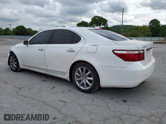 2008 Lexus LS 460 with VIN JTHBL46F185079145, listed as a Copart auction lot 54486555 with 218,237 mi miles and Clean Title. Bid and sale history available at DreamBid. Image 2.