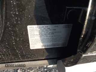 2023 Audi Q5 S line Premium with VIN WA1GAAFY1P2052745, listed as a IAAI auction lot 41454501 with Not provided miles and . Bid and sale history available at DreamBid. Image 9.