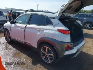 2019 Hyundai Kona Ultimate with VIN KM8K53A53KU373496, listed as a IAAI auction lot 42009405 with 69,206 mi miles and . Bid and sale history available at carsss.com. Image 3.