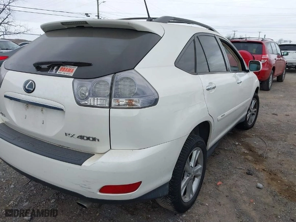 2008 Lexus RX 400h with VIN JTJHW31UX82857668, listed as a IAAI auction lot 41824019 with NaN miles. Bid and sale history available at carsss.com. Image 4.