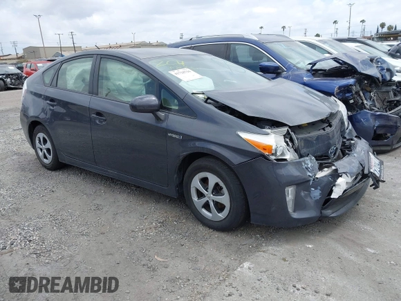 2013 Toyota Prius One with VIN JTDKN3DU9D5607855, listed as a IAAI auction lot 41728716 with 123,643 mi miles. Bid and sale history available at carsss.com. Image 1.