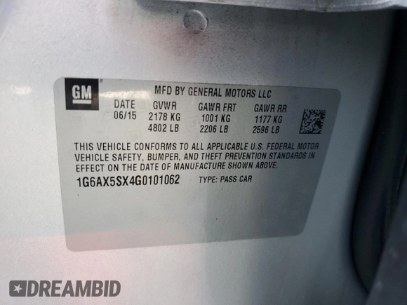 2016 Cadillac CTS Luxury Collection AWD with VIN 1G6AX5SX4G0101062, listed as a Copart auction lot 45140335 with 77,591 mi miles and Salvage Title. Bid and sale history available at DreamBid. Image 13.