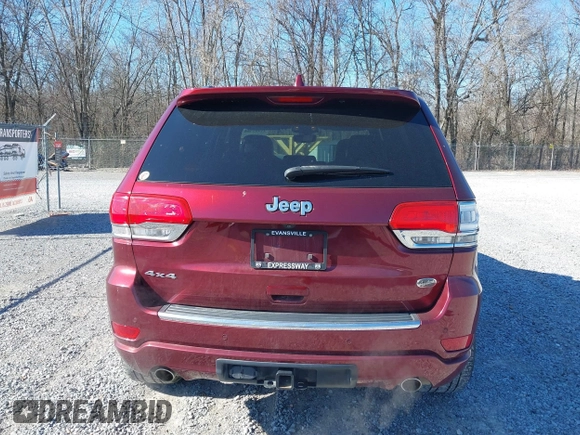2017 Jeep Grand Cherokee Overland with VIN 1C4RJFCG8HC608729, listed as a IAAI auction lot 41401531 with 163,833 mi miles. Bid and sale history available at carsss.com. Image 16.