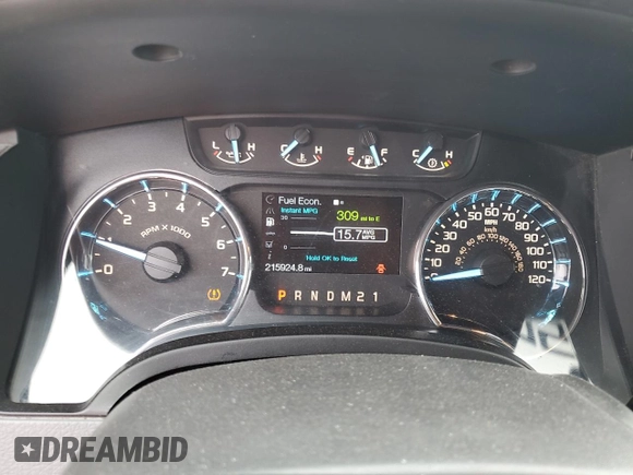2011 Ford F-150 XL with VIN 1FTFX1ET2BFC30346, listed as a Copart auction lot 59801175 with 215,924 mi miles and Salvage title. Bid and sale history available at DreamBid. Image 9.