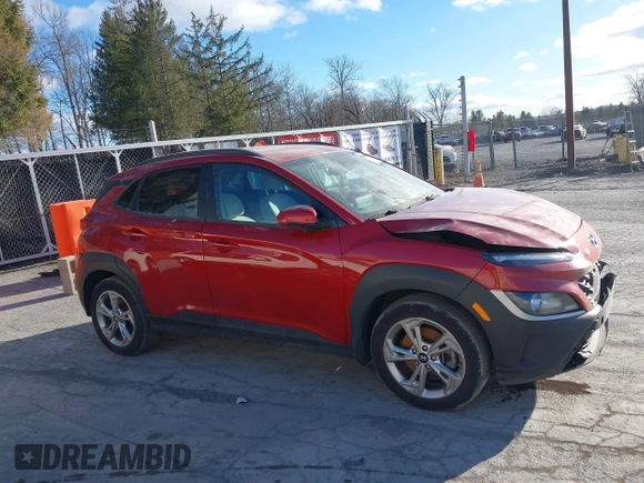 2022 Hyundai Kona SEL with VIN KM8K6CAB2NU890103, listed as a IAAI auction lot 41241709 with 54,868 mi miles. Bid and sale history available at carsss.com. Image 12.