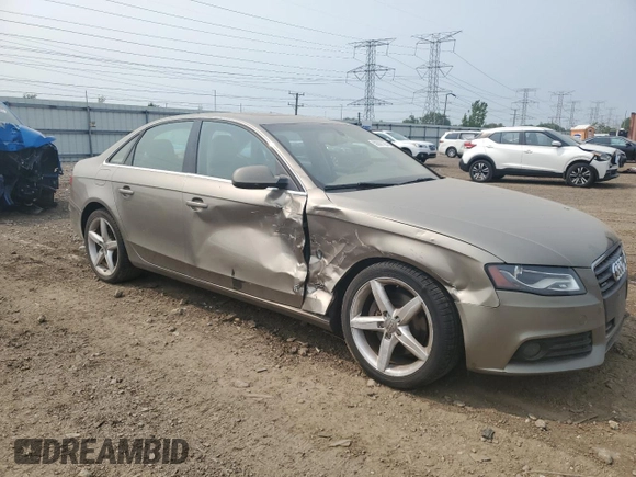 2011 Audi A4 Premium Plus with VIN WAUFFAFL4BN009433, listed as a Copart auction lot 59301185 with 122,158 mi miles and Salvage title. Bid and sale history available at DreamBid. Image 4.