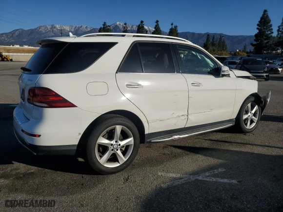2017 Mercedes-Benz GLE with VIN 4JGDA5HB9HA816658, listed as a Copart auction lot 49456985 with 52,530 mi miles and Salvage Title. Bid and sale history available at carsss.com. Image 3.