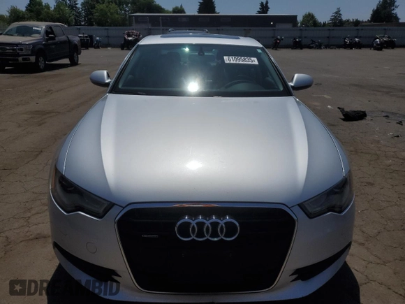 2012 Audi A6 Premium Plus with VIN WAUGGAFC8CN122689, listed as a Copart auction lot 61095835 with 102,668 mi miles and Clean title. Bid and sale history available at DreamBid. Image 5.