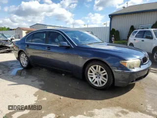 2003 BMW 7 Series 745Li with VIN WBAGN63433DR16621, listed as a Copart auction lot 53886355 with 122,775 mi miles and Non repairable. Bid and sale history available at DreamBid. Image 4.