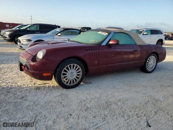 2004 Ford Thunderbird Deluxe with VIN 1FAHP60A14Y111339, listed as a Copart auction lot 77588194 with 0 mi miles and Salvage Title. Bid and sale history available at carsss.com. Image 1.
