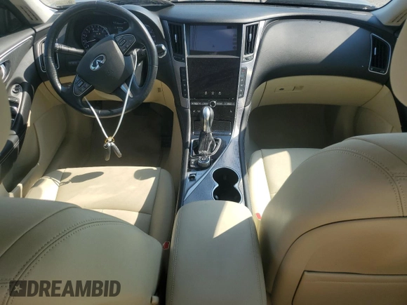 2015 Infiniti Q50 Premium with VIN JN1BV7AR7FM407060, listed as a Copart auction lot 63503495 with 81,897 mi miles and Clean title. Bid and sale history available at DreamBid. Image 8.
