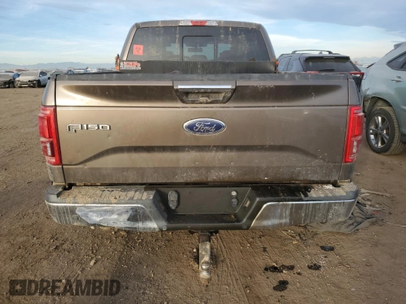 2015 Ford F-150 XLT with VIN 1FTEW1EG0FKF04593, listed as a Copart auction lot 81750364 with 142,603 mi miles and Salvage Title. Bid and sale history available at carsss.com. Image 6.