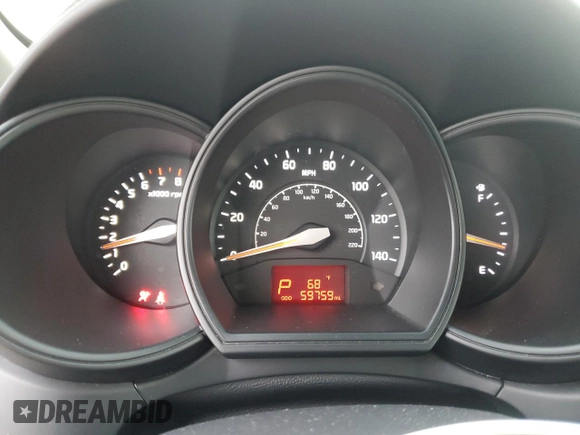 2013 Kia Rio LX with VIN KNADM4A36D6301748, listed as a Copart auction lot 71191154 with 59,759 mi miles and Clean Title. Bid and sale history available at DreamBid. Image 9.