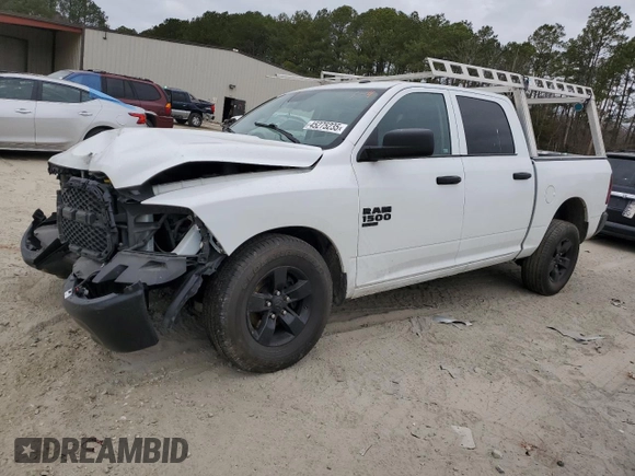 2022 Ram 1500 Tradesman z VIN 3C6RR6KG9NG352465, wystawiony jako Copart lot #45275235 z przebiegiem 105 960 mil mil oraz Nie do naprawy • Non repairable. Historia ofert i sprzedaży dostępna na DreamBid. Obrazek 1.