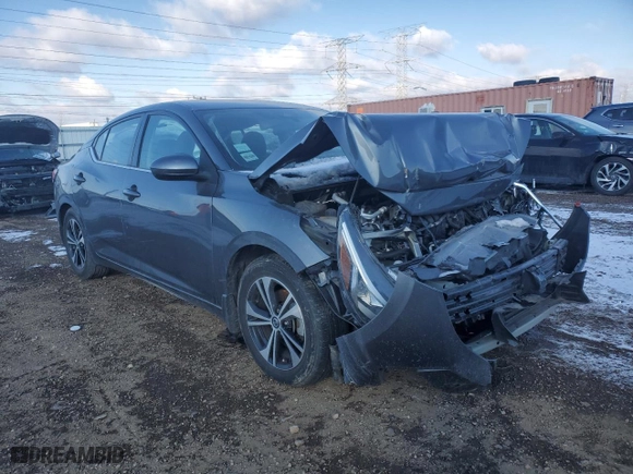 2021 Nissan Sentra SV with VIN 3N1AB8CV4MY277740, listed as a Copart auction lot 88768675 with 23,030 mi miles and Salvage Title. Bid and sale history available at carsss.com. Image 4.
