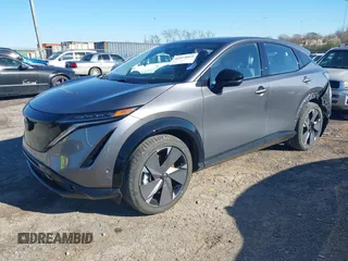 2024 Nissan ARIYA Platinum+ with VIN JN1DF0CD2RM740057, listed as a IAAI auction lot 41824664 with 1,167 mi miles and . Bid and sale history available at DreamBid. Image 17.