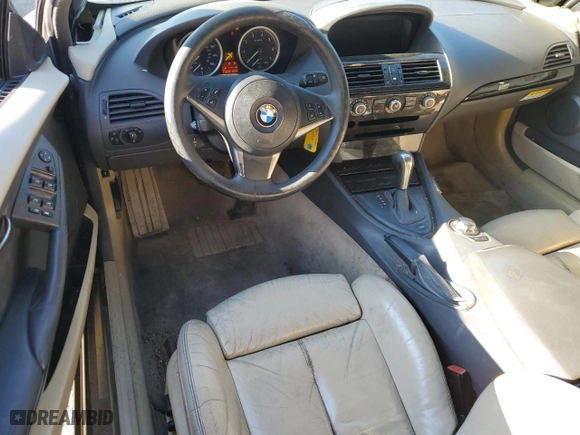 2005 BMW 6 Series 645Ci with VIN WBAEK734X5B325853, listed as a Copart auction lot 42965535 with 116,030 mi miles and Salvage Title. Bid and sale history available at carsss.com. Image 8.