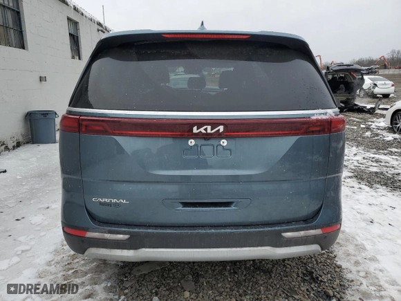 2023 Kia Carnival EX with VIN KNDNC5H35P6299999, listed as a Copart auction lot 44584415 with 21,509 mi miles and Salvage Title. Bid and sale history available at carsss.com. Image 6.