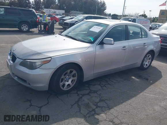 2004 BMW 5 Series 525i with VIN WBANA53584B167334, listed as a IAAI auction lot 41756381 with 202,556 mi miles. Bid and sale history available at carsss.com. Image 2.