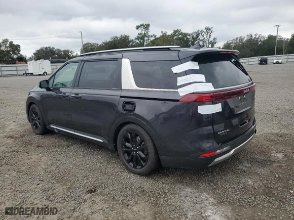 2024 Kia Carnival SX with VIN KNDNE5H37R6433828, listed as a Copart auction lot 74878214 with 0 mi miles and Salvage Title. Bid and sale history available at carsss.com. Image 2.