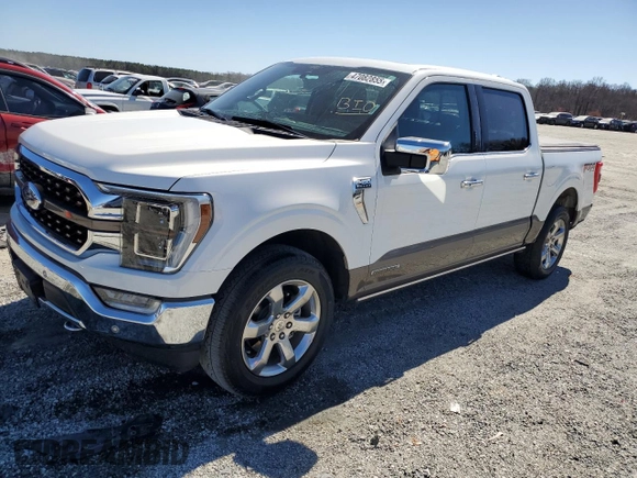 2022 Ford F-150 XL with VIN 1FTFW1ED8NFA41264, listed as a Copart auction lot 47082855 with 21,784 mi miles and Salvage Title. Bid and sale history available at carsss.com. Image 1.