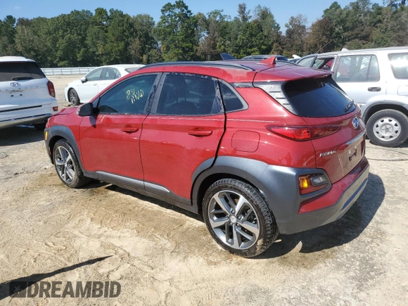 2020 Hyundai Kona Ultimate with VIN KM8K53A57LU428372, listed as a Copart auction lot 73765774 with 0 mi miles and Non Repairable. Bid and sale history available at carsss.com. Image 2.