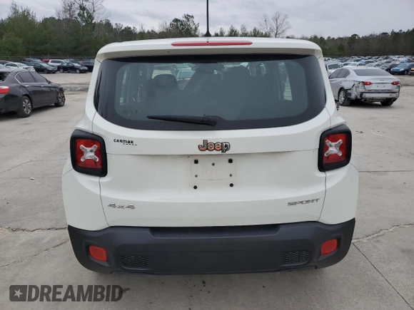2017 Jeep Renegade Sport with VIN ZACCJBAB7HPG05614, listed as a Copart auction lot 45730315 with 152,655 mi miles and Salvage Title. Bid and sale history available at carsss.com. Image 6.