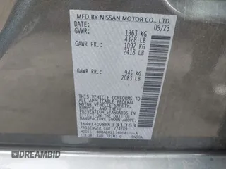 2024 Nissan Altima SV with VIN 1N4BL4DV8RN331363, listed as a IAAI auction lot 42423186 with 12,512 mi miles and . Bid and sale history available at DreamBid. Image 9.