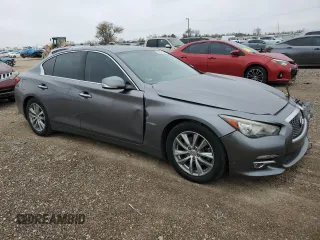 2014 Infiniti Q50 Hybrid Sport with VIN JN1AV7AP9EM691347, listed as a Copart auction lot 84861304 with Not Provided miles and Salvage Title. Bid and sale history available at carsss.com. Image 4.