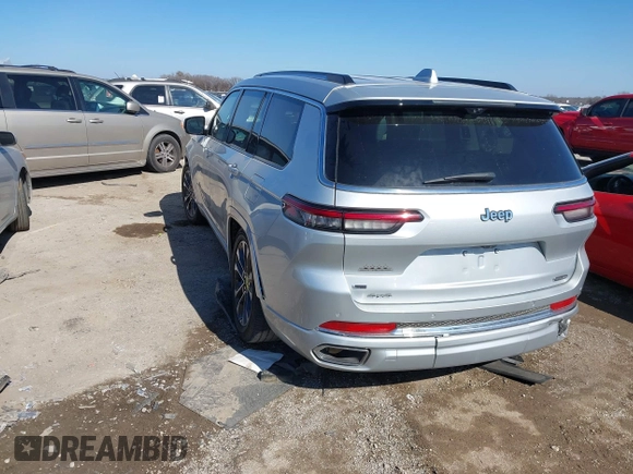 2021 Jeep Grand Cherokee Overland with VIN 1C4RJKDG4M8129163, listed as a IAAI auction lot 41475917 with 32,189 mi miles and . Bid and sale history available at DreamBid. Image 3.