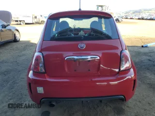 2015 FIAT 500 Turbo with VIN 3C3CFFHH4FT690327, listed as a Copart auction lot 46177695 with 47,815 mi miles and Clean Title. Bid and sale history available at carsss.com. Image 6.