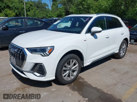 2023 Audi Q3 S line Premium with VIN WA1DECF34P1096834, listed as a IAAI auction lot 42644123 with 62,360 mi miles and . Bid and sale history available at DreamBid. Image 2.