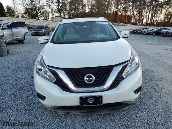 2016 Nissan Murano SL with VIN 5N1AZ2MG9GN151053, listed as a Copart auction lot 83738844 with 134,339 mi miles and Salvage Title. Bid and sale history available at carsss.com. Image 5.