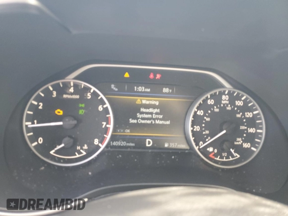2016 Nissan Maxima SR with VIN 1N4AA6AP5GC421677, listed as a Copart auction lot 58738515 with 140,920 mi miles and Salvage title. Bid and sale history available at DreamBid. Image 9.