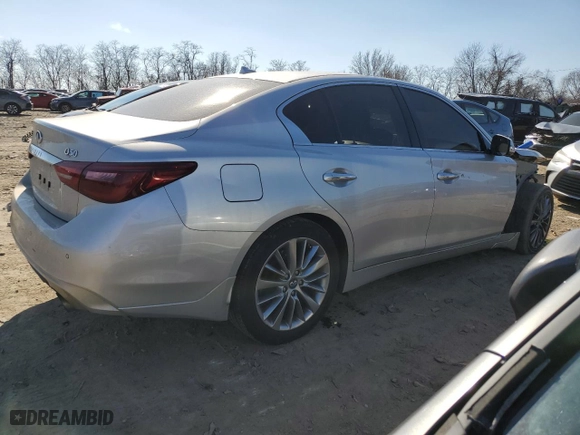 2018 Infiniti Q50 3.0t SPORT with VIN JN1EV7AR1JM435538, listed as a Copart auction lot 47391245 with 46,601 mi miles and Salvage Title. Bid and sale history available at carsss.com. Image 3.