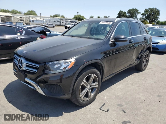 2016 Mercedes-Benz GLC 300 with VIN WDC0G4JB5GF091383, listed as a Copart auction lot 59009835 with 94,150 mi miles and Salvage title. Bid and sale history available at DreamBid. Image 1.