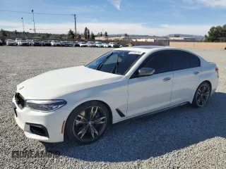 2018 BMW 5 Series M550i xDrive with VIN WBAJB9C54JB049859, listed as a Copart auction lot 47146765 with 66,252 mi miles and Salvage Title. Bid and sale history available at carsss.com. Image 1.