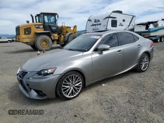 2015 Lexus IS 250 with VIN JTHBF1D25F5075876, listed as a Copart auction lot 53001105 with 76,696 mi miles and Salvage title. Bid and sale history available at DreamBid. Image 1.