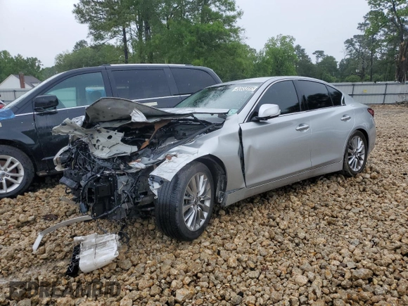 2020 Infiniti Q50 Luxe with VIN JN1EV7AP8LM205853, listed as a Copart auction lot 50058445 with 93,012 mi miles and Clean Title. Bid and sale history available at DreamBid. Image 1.