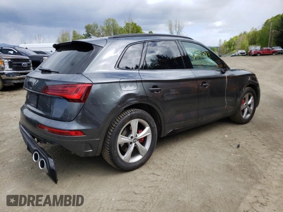 2022 Audi SQ5 Premium Plus with VIN WA1B4AFY6N2029833, listed as a Copart auction lot 52646383 with 11,460 mi miles. Bid and sale history available at carsss.com. Image 3.