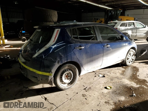 2017 Nissan LEAF S with VIN 1N4BZ0CP1HC305028, listed as a Copart auction lot 89362165 with 46,046 mi miles and Salvage Title. Bid and sale history available at carsss.com. Image 3.