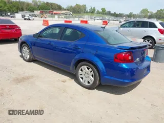 2012 Dodge Avenger SE with VIN 1C3CDZAB6CN200611, listed as a IAAI auction lot 41983441 with 184,464 mi miles. Bid and sale history available at carsss.com. Image 3.